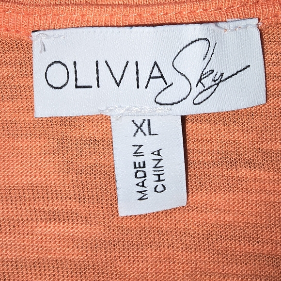 Olivia Sky Short Sleeve Tie Bottom Tunic Top - Picture 5 of 6